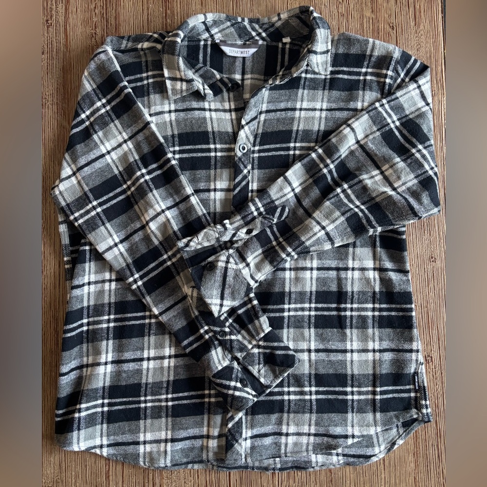 Departwest Men’s Plaid Flannel Shirt (XXL)